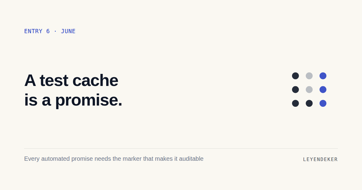 Caching your test suite is easy. Caching it without lying is not.